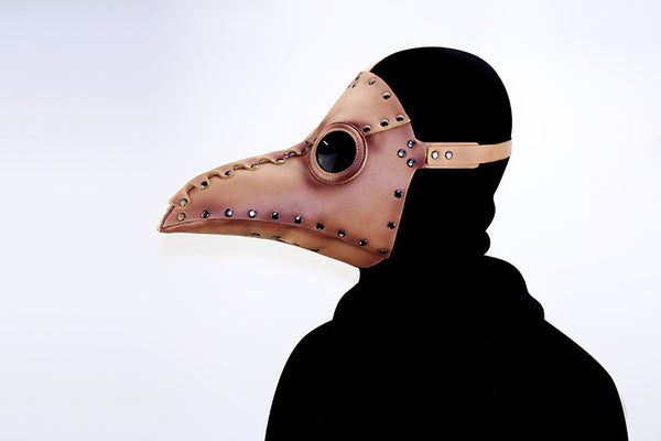DEEPKEE original nubuck handmade full-grain genuine leather cowhide bag Deepkee Steampunk Medieval Plague Beak Mask #HG65005