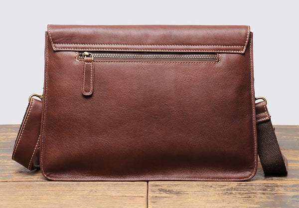 DEEPKEE original nubuck handmade full-grain genuine leather cowhide bag The DEEPKEE Crossbody Messenger Bag #1039