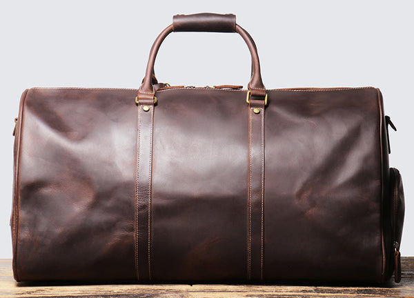 DEEPKEE original nubuck handmade full-grain genuine leather cowhide bag DEEPKEE HANDMADE LEATHER | Oz Oversized Duffle Bag No.30183