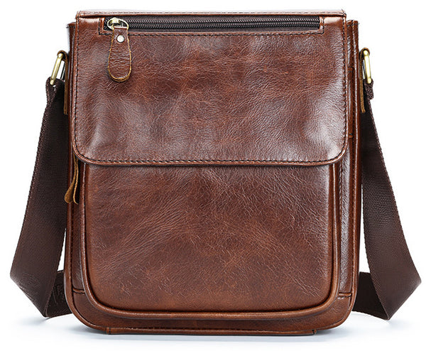 DEEPKEE original nubuck handmade full-grain genuine leather cowhide bag DEEPKEE handmade leather satchel #819