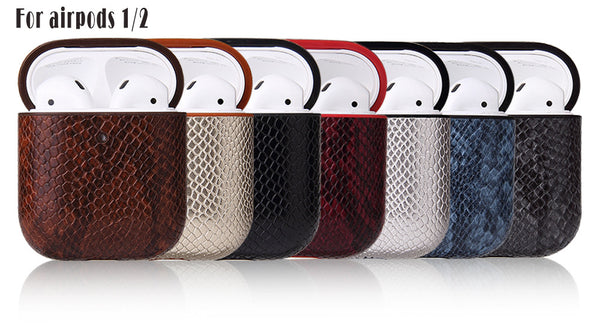 DEEPKEE original nubuck handmade full-grain genuine leather cowhide bag Airpods Pro Case Personalized Python PU Leather Monogram Customized Gift Engraved cute airpod cases apple airpods custom gift