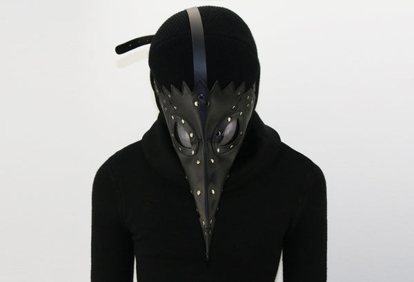 DEEPKEE original nubuck handmade full-grain genuine leather cowhide bag Deepkee Leather Punk Party Plague Dr. Beak Mask#FHG063