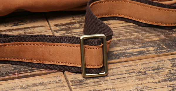 DEEPKEE original nubuck handmade full-grain genuine leather cowhide bag Alden Outdoor Travel Chest Bag No.30073