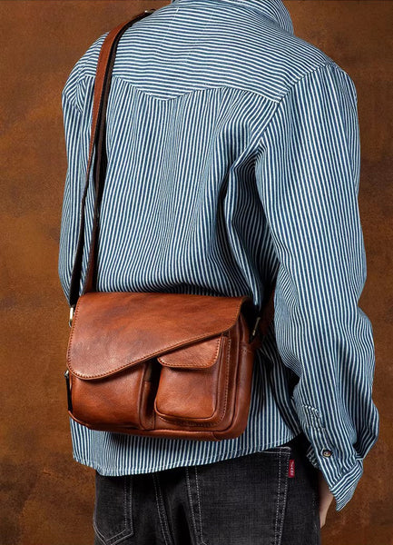 DEEPKEE original nubuck handmade full-grain genuine leather cowhide bag The DEEPKEE Flap Messenger Bag #5130