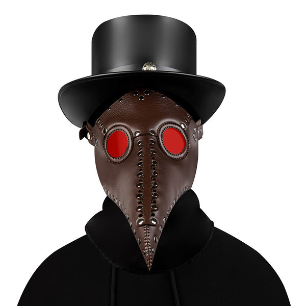 DEEPKEE original nubuck handmade full-grain genuine leather cowhide bag Deepkee Plague Doctor Bird Mask Headgear Novelty Masks #FPBM080