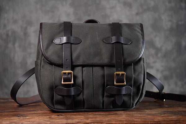 DEEPKEE original nubuck handmade full-grain genuine leather cowhide bag Portable Cycling Messenger Bags #70232
