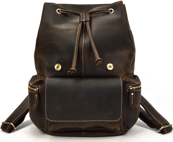 DEEPKEE original nubuck handmade full-grain genuine leather cowhide bag DEEPKEE LEATHER | The Hagen Leather Vintage Backpack G240