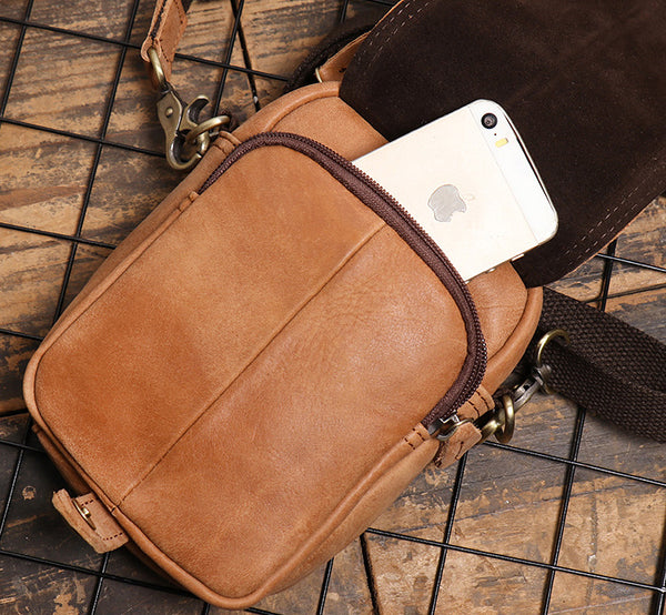 DEEPKEE original nubuck handmade full-grain genuine leather cowhide bag 2 in 1 Shoulder Bag,Genuine Leather Crossbody Waist Belt Bag No.8133