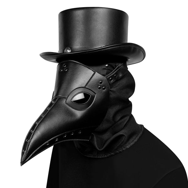 DEEPKEE original nubuck handmade full-grain genuine leather cowhide bag Halloween Plague Bird Doctor Mask, Holiday Party Cosplay Props #FPBM057