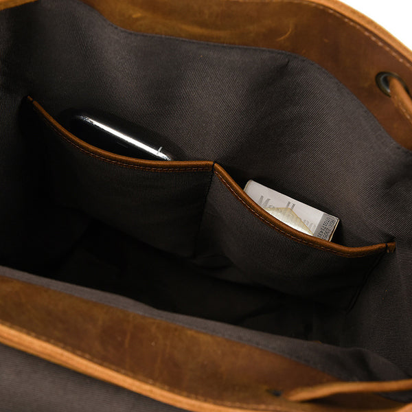 DEEPKEE original nubuck handmade full-grain genuine leather cowhide bag DEEPKEE LEATHER | The Hagen Leather Vintage Backpack G240