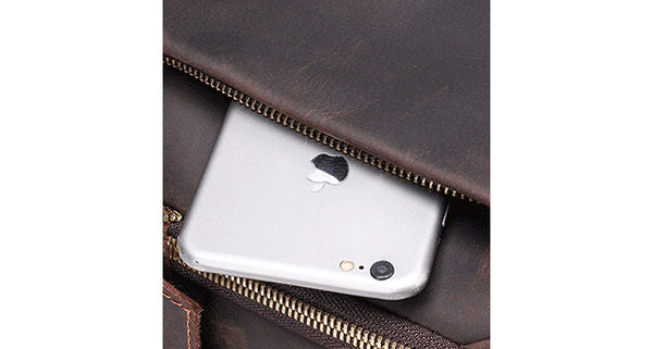 DEEPKEE original nubuck handmade full-grain genuine leather cowhide bag Bartholomew Cowhide Backpack No5008