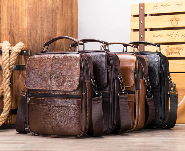 DEEPKEE original nubuck handmade full-grain genuine leather cowhide bag Deepkee Handcraft Cowhide Crossbody Side Bag #6037