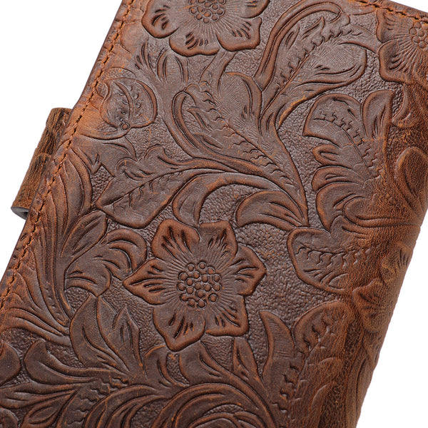 DEEPKEE original nubuck handmade full-grain genuine leather cowhide bag Deepkee Steampunk Women's Long Wallet #ZPBG191BN