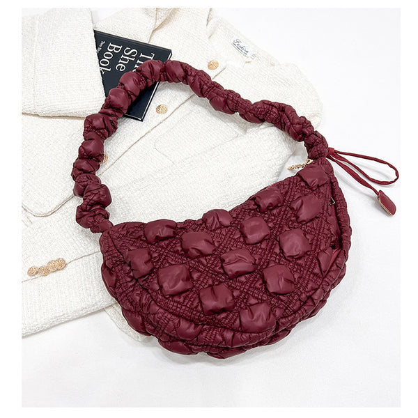 DEEPKEE original nubuck handmade full-grain genuine leather cowhide bag Gnocchi Bag Cross-Body Cozy Bag 雲朵包 WXQ-2