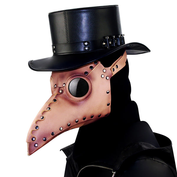 DEEPKEE original nubuck handmade full-grain genuine leather cowhide bag Deepkee Steampunk Medieval Plague Beak Mask #HG65005
