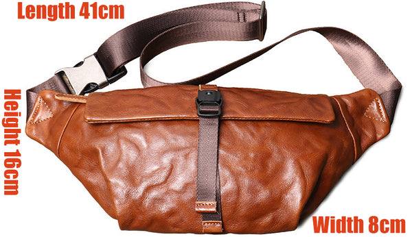 DEEPKEE original nubuck handmade full-grain genuine leather cowhide bag Charlie Cross-body Backpack No.30297