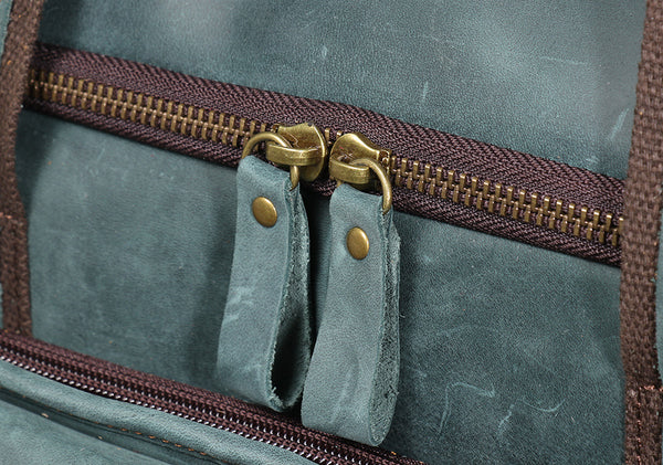 DEEPKEE original nubuck handmade full-grain genuine leather cowhide bag The Cambridge Travel Luggage Bag #0571-1