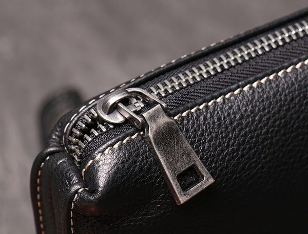 DEEPKEE original nubuck handmade full-grain genuine leather cowhide bag DEEPKEE LEATHER | Soft Cowhide Wallet No.1989