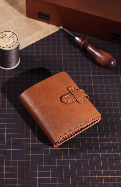 DEEPKEE original nubuck handmade full-grain genuine leather cowhide bag DIY Leather Wallet - Handmade Material Kit No.DC005