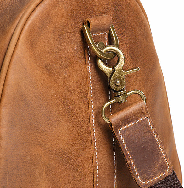 DEEPKEE original nubuck handmade full-grain genuine leather cowhide bag DEEPKEE LEATHER | Recht Trip Travel Bag No.1028