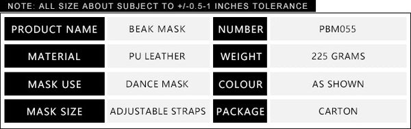 DEEPKEE original nubuck handmade full-grain genuine leather cowhide bag PU Leather Plague Doctor Mask, Scary Halloween Mask Costume Props #FPBM055