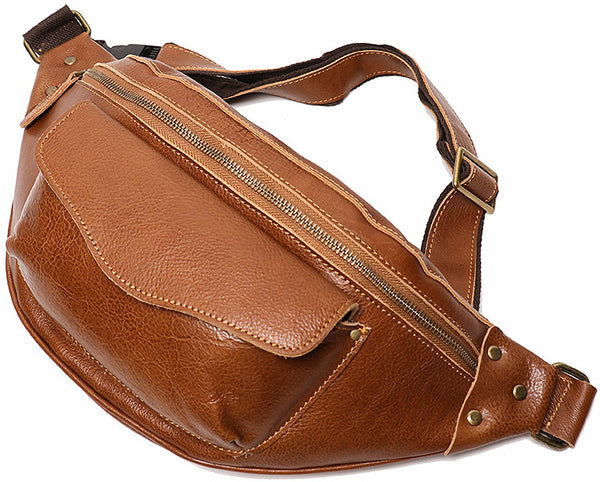 DEEPKEE original nubuck handmade full-grain genuine leather cowhide bag THE FLUTTER SLING HANDBAG No.30021