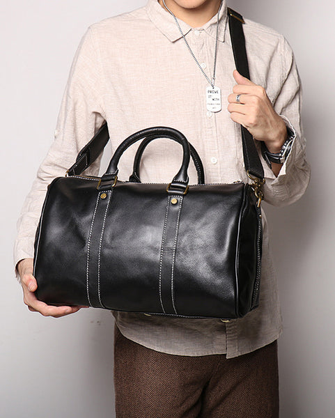 DEEPKEE original nubuck handmade full-grain genuine leather cowhide bag DEEPKEE LEATHER | Recht Trip Travel Bag No.1028