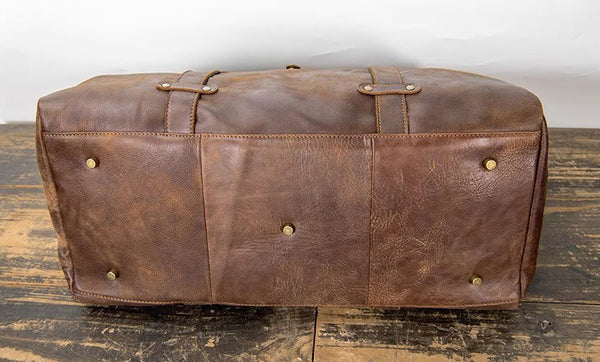 DEEPKEE original nubuck handmade full-grain genuine leather cowhide bag Marty Nubuck Duffle Bag No.S1618