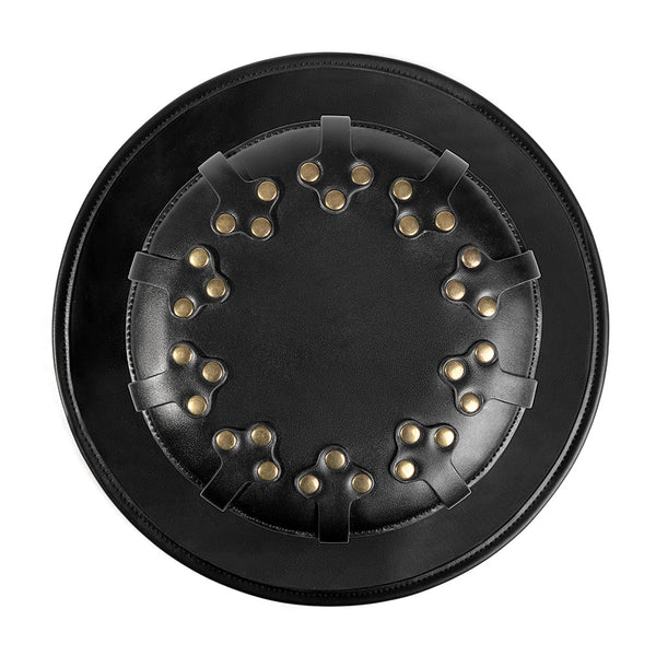 DEEPKEE original nubuck handmade full-grain genuine leather cowhide bag Black Dapper Steampunk Hat #HG144