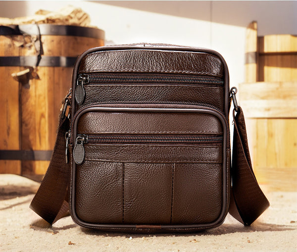 DEEPKEE original nubuck handmade full-grain genuine leather cowhide bag Deepkee Handcraft leather shoulder crossbody small bag #1180500