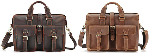 DEEPKEE original nubuck handmade full-grain genuine leather cowhide bag TOP GRAIN LEATHER BRIEFCASE BAG #3133