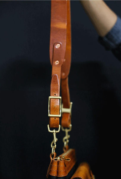 DEEPKEE original nubuck handmade full-grain genuine leather cowhide bag Vegetable Tanned Leather Unisex Satchel Bag #674