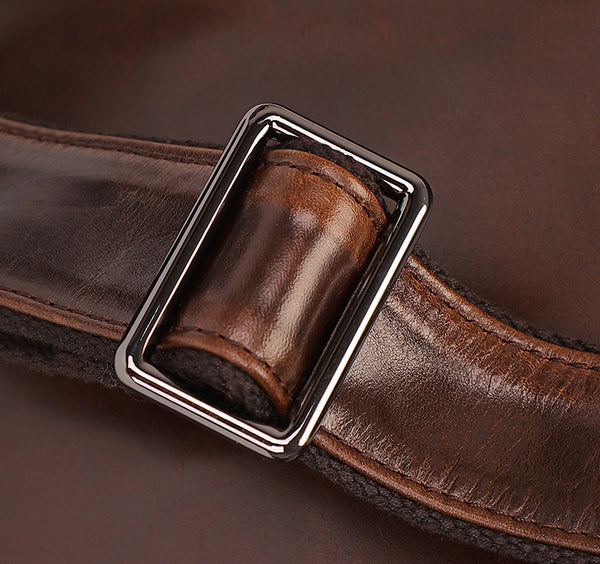 DEEPKEE original nubuck handmade full-grain genuine leather cowhide bag The DEEPKEE Executive attaché case #7093C