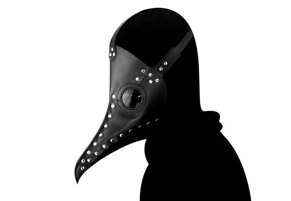 DEEPKEE original nubuck handmade full-grain genuine leather cowhide bag Fancy Plague Doctor Mask Birds Mouth Long Nose Dress Up #HG083