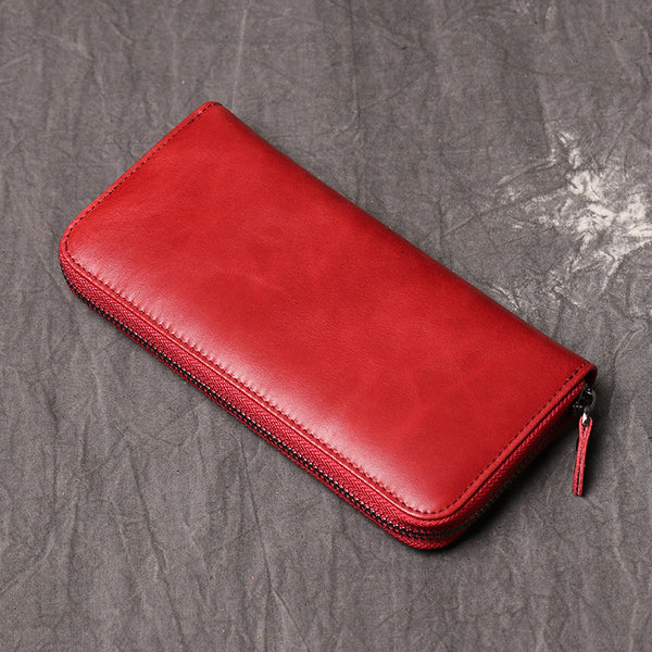 DEEPKEE original nubuck handmade full-grain genuine leather cowhide bag DEEPKEE HANDMADE | Archaize Oiled Leather Clutches No.3315_1