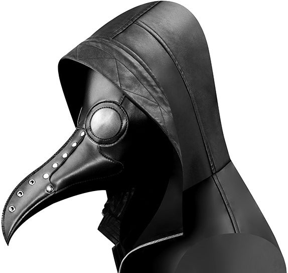 DEEPKEE original nubuck handmade full-grain genuine leather cowhide bag Halloween Steampunk Plague doctor Beak Mask Ball Party Mask HG65006