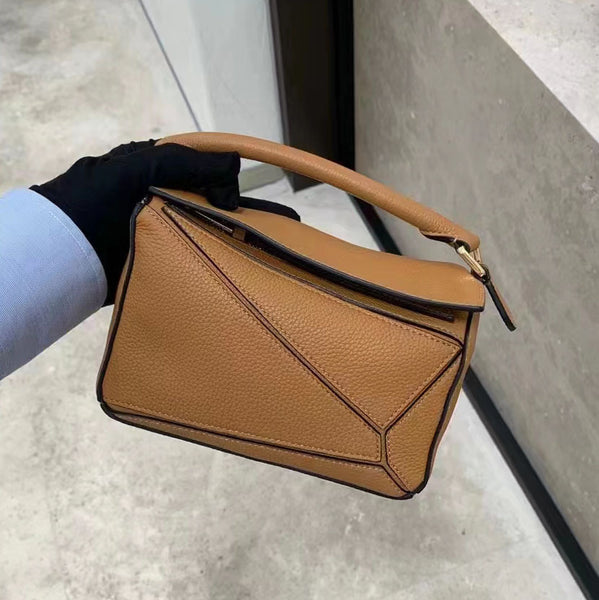 DEEPKEE original nubuck handmade full-grain genuine leather cowhide bag The Puzzle Edge bag in classic calfskin #688