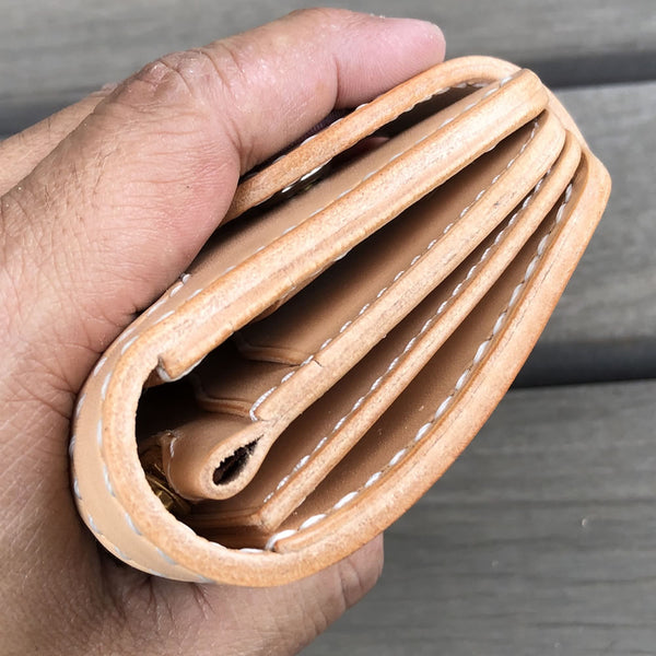 DEEPKEE original nubuck handmade full-grain genuine leather cowhide bag DEEPKEE Handmade Python Leather Bifold Wallet #59895