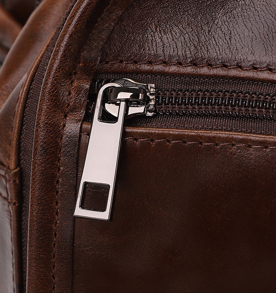 DEEPKEE original nubuck handmade full-grain genuine leather cowhide bag The DEEPKEE Executive attaché case #7093C