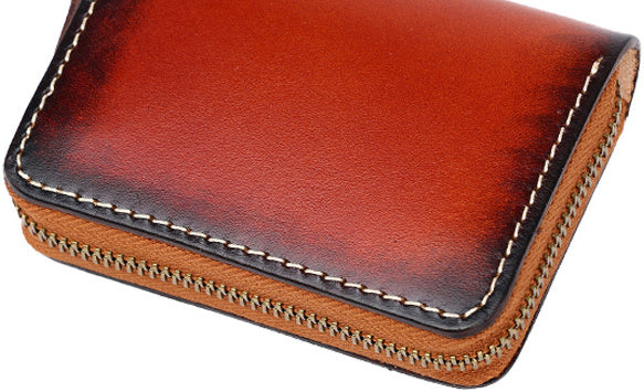 DEEPKEE original nubuck handmade full-grain genuine leather cowhide bag Deepkee Leather Feather Totem Card Holder/Wallet #0926