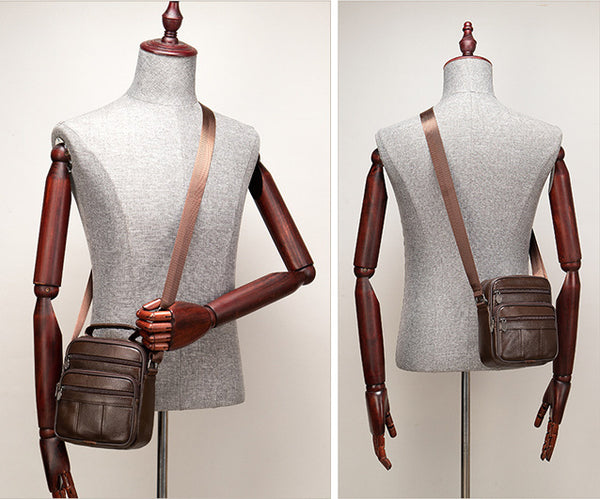 DEEPKEE original nubuck handmade full-grain genuine leather cowhide bag Deepkee Handcraft leather shoulder crossbody small bag #1180500