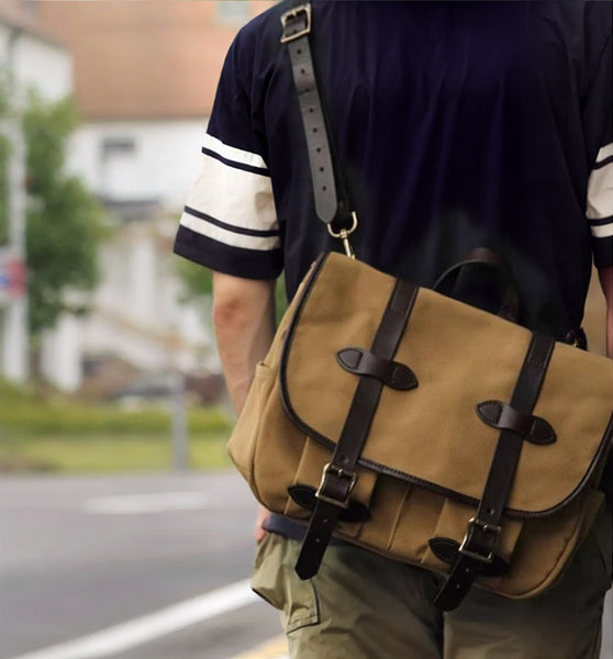 DEEPKEE original nubuck handmade full-grain genuine leather cowhide bag Portable Cycling Messenger Bags #70232