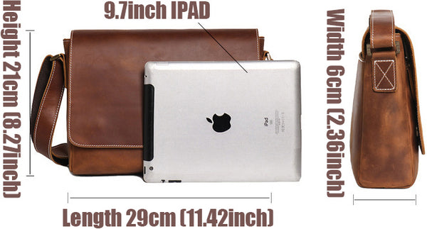 DEEPKEE original nubuck handmade full-grain genuine leather cowhide bag BASIS COWHIDE LEATHER MESSENGER BAG #30166