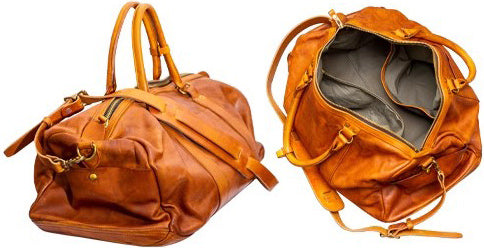 DEEPKEE original nubuck handmade full-grain genuine leather cowhide bag Weekender Bag LB6759