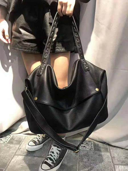 DEEPKEE original nubuck handmade full-grain genuine leather cowhide bag Handcrafted Tote Large Bag #80323