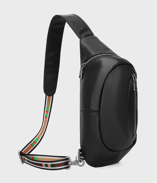 DEEPKEE original nubuck handmade full-grain genuine leather cowhide bag Deepkee Handcraft Cowhide Crossbody Sling Diagonal Bag #4022