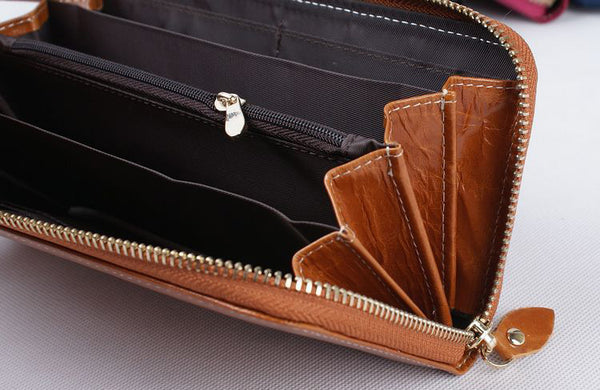 DEEPKEE original nubuck handmade full-grain genuine leather cowhide bag DEEPKEEE HANDMADE | Oil Wax Leather Wallet No.3315