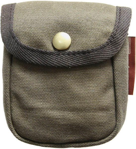 DEEPKEE original nubuck handmade full-grain genuine leather cowhide bag Retro waxed canvas mini storage bag(Cigarette Case) #FR603