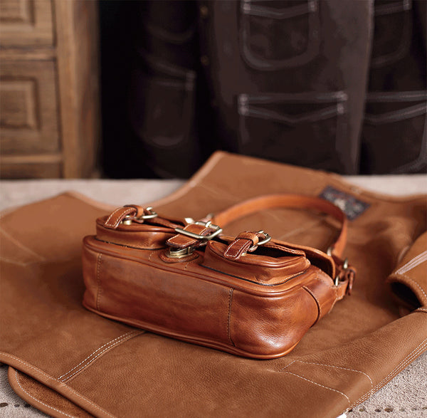 DEEPKEE original nubuck handmade full-grain genuine leather cowhide bag DEEPKEE HANDMADE LEATHER Cite bag #31017