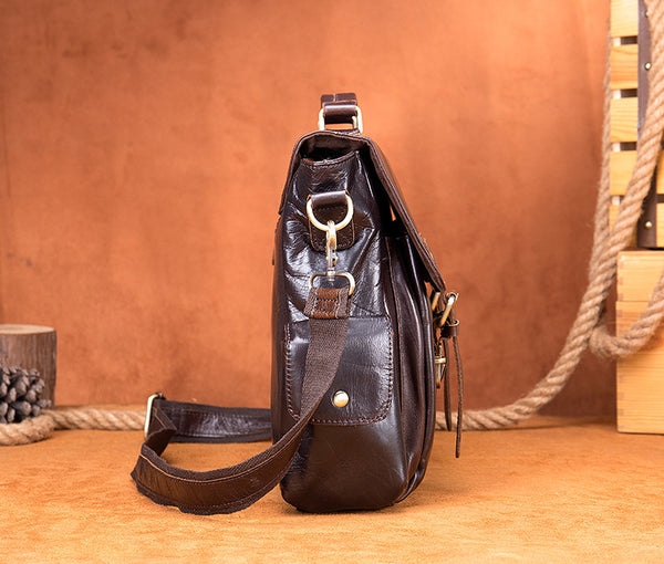 DEEPKEE original nubuck handmade full-grain genuine leather cowhide bag DEEPKEE® HANDMADE LEATHER BRIEFCASE #8942